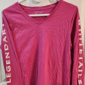 Women's Legendary Whitetail V-neck long sleeved shirt.